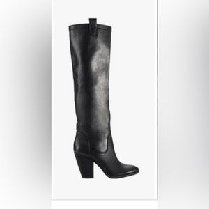 Vince Camuto Braden Tall Black Leather Boots - Black - 7.5